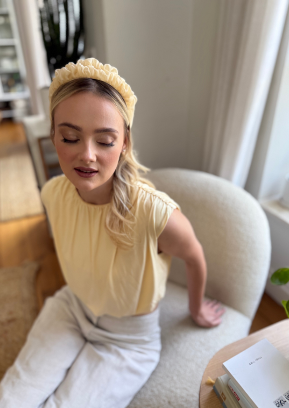 Petite Renee Headband, Butter Yellow