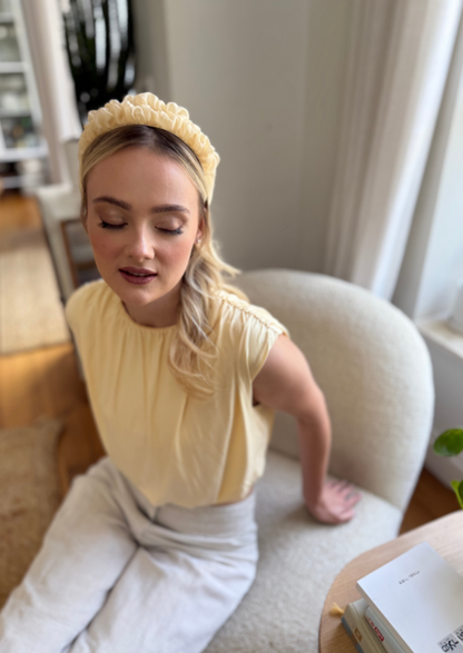Petite Renee Headband, Butter Yellow