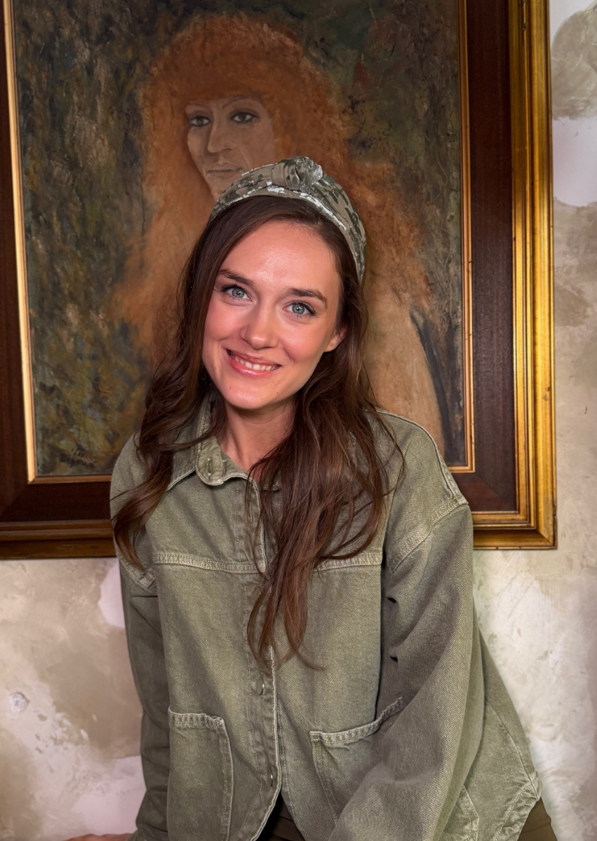 Maya Narrow Headband – Soft Sage Green