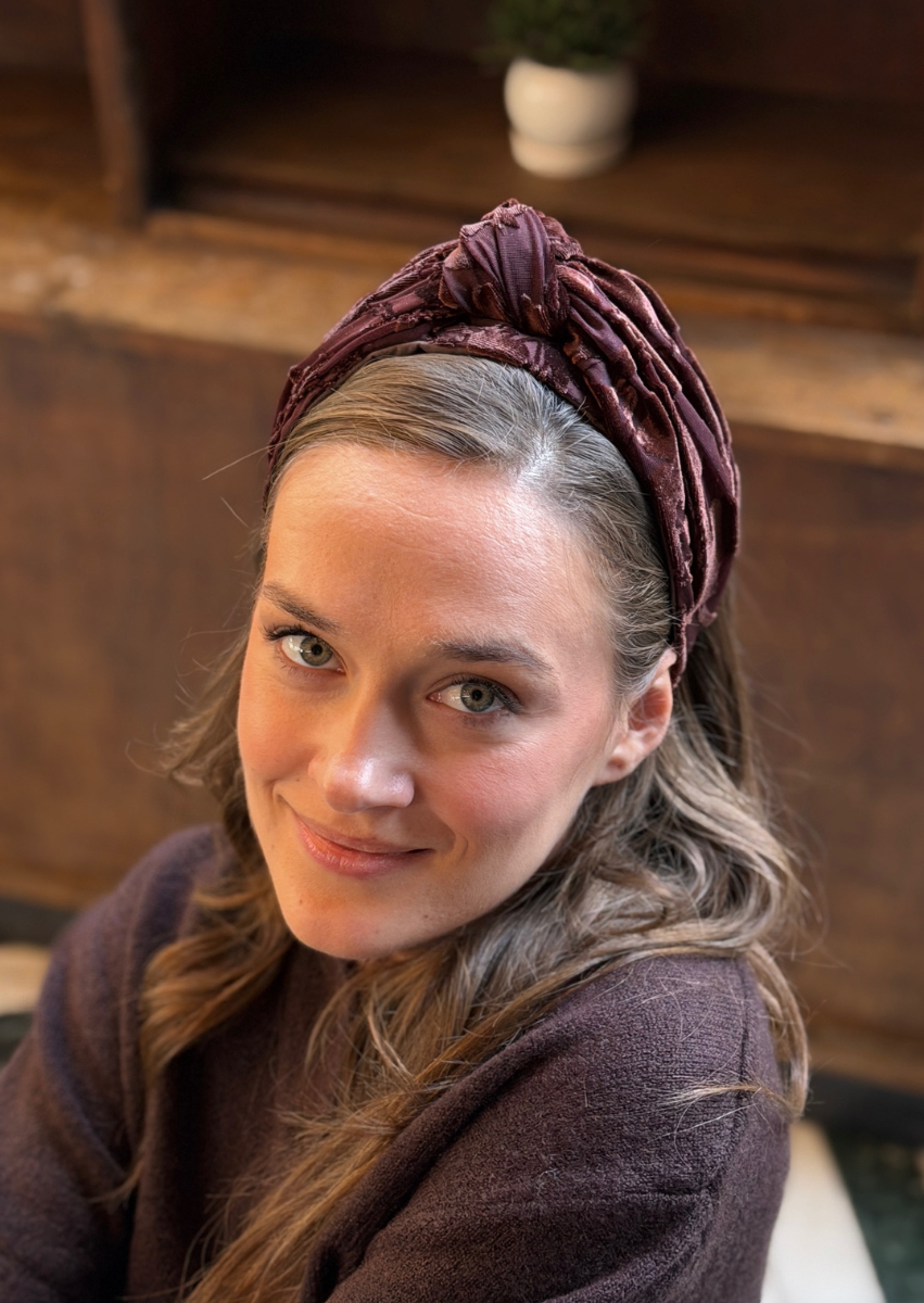 Maya Wide Headband – Chocolate Brown