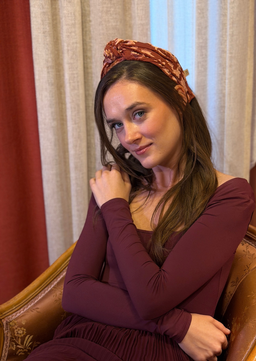 Maya Medium Headband – Smoky Burgundy