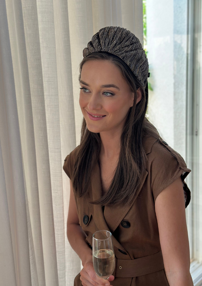 Wide Aria Headband, Bronze