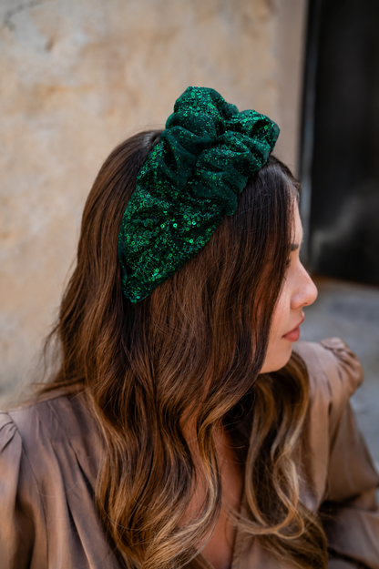 Renee Headband – Medium Shimmering Green