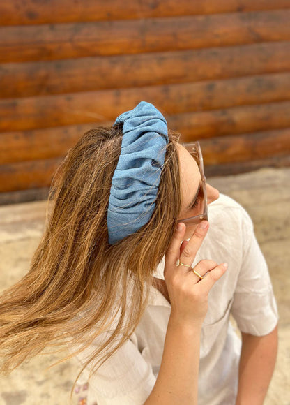 Viola Headband, Classic Denim