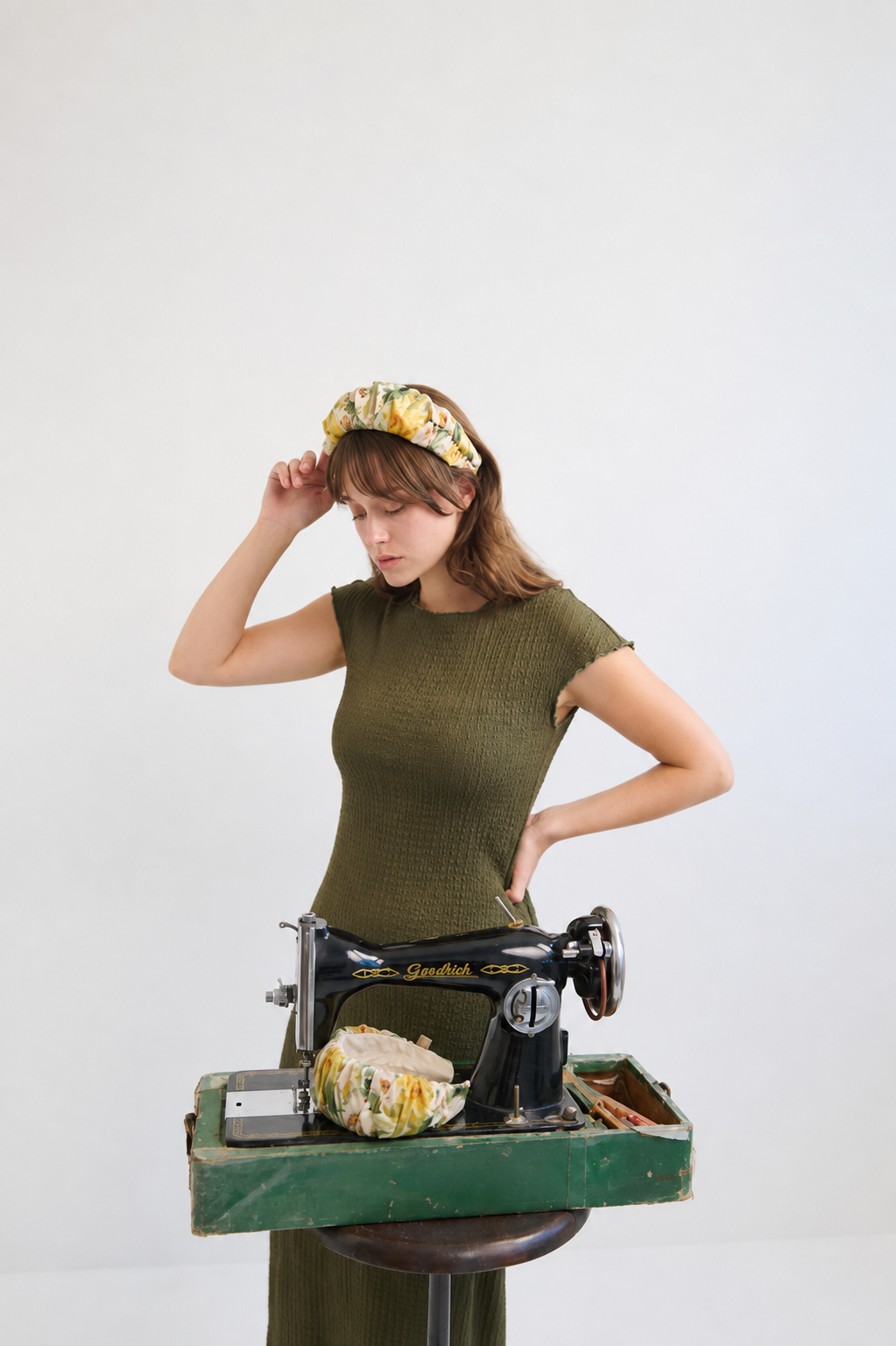 Jan Narrow Headband – Olive