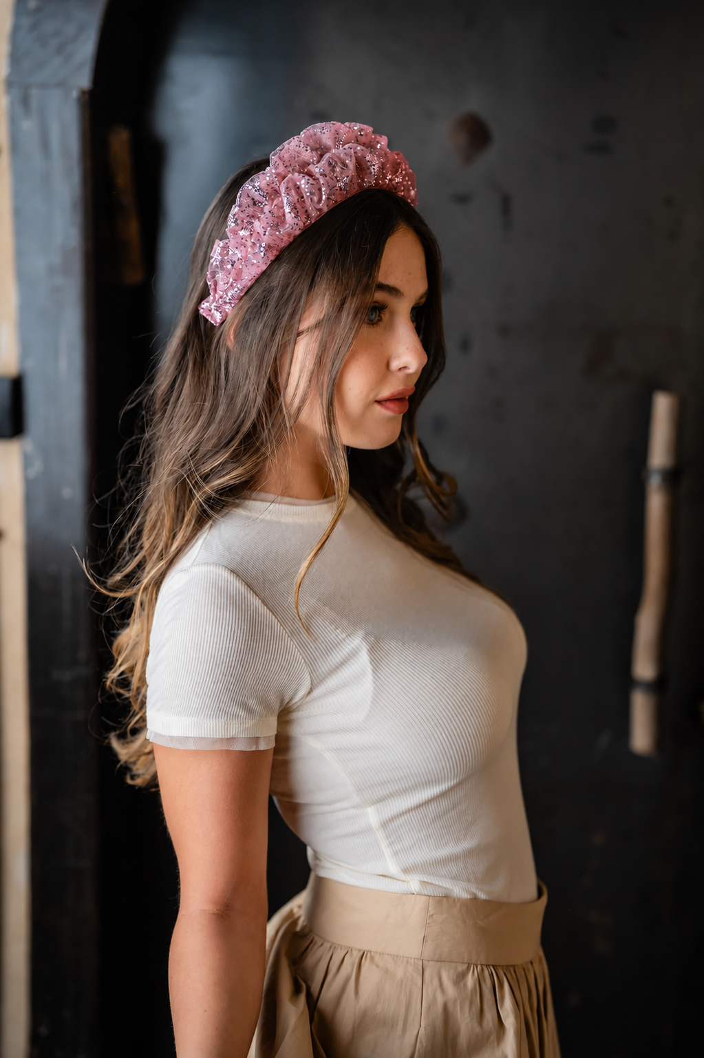 Renee Headband – Sparkling Pink