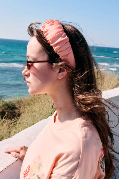 Mila Narrow Headband – Peach
