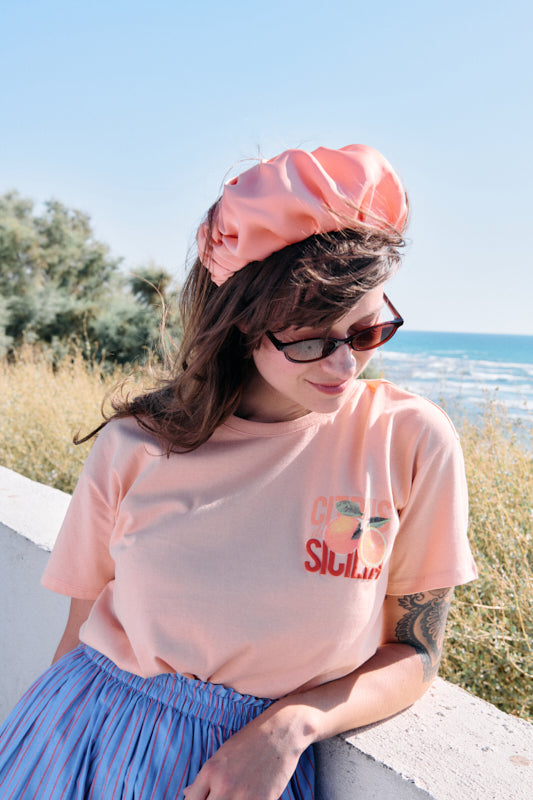Jan Wide Headband – Peach