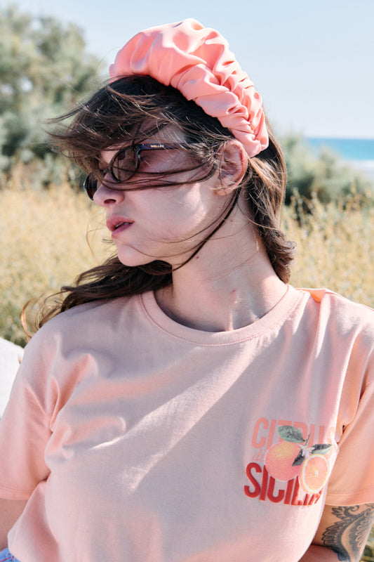 Jan Wide Headband – Peach