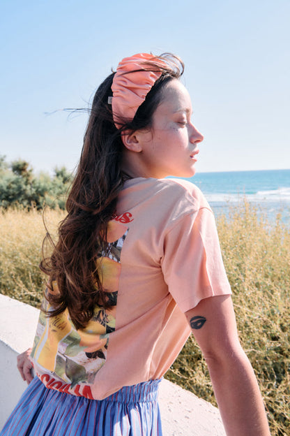Mila Wide Headband – Peach