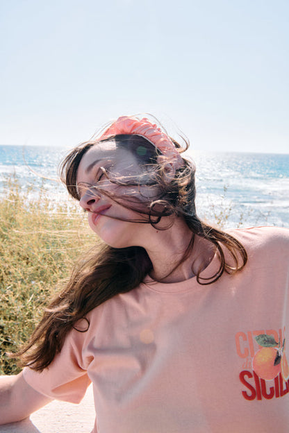 Jan Narrow Headband – Peach