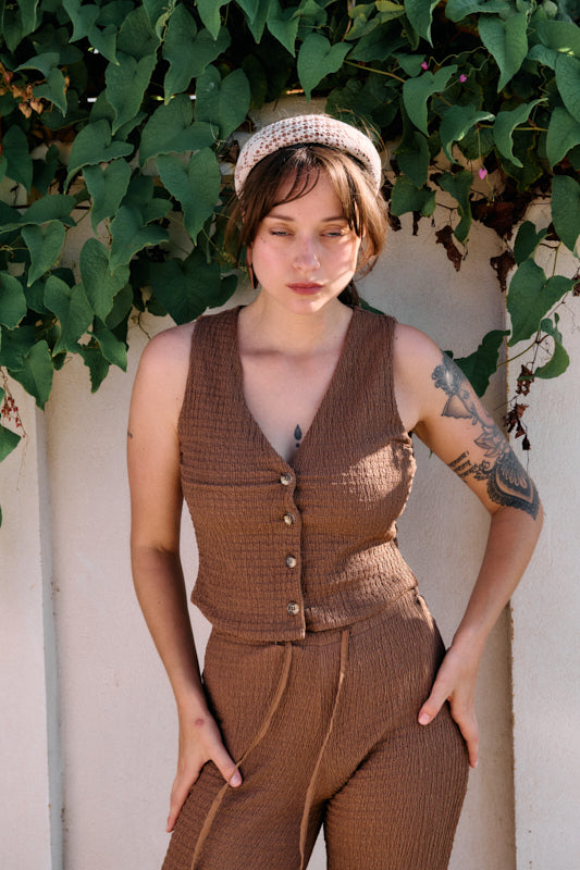 Venus Petite Crochet Headband – Mocha