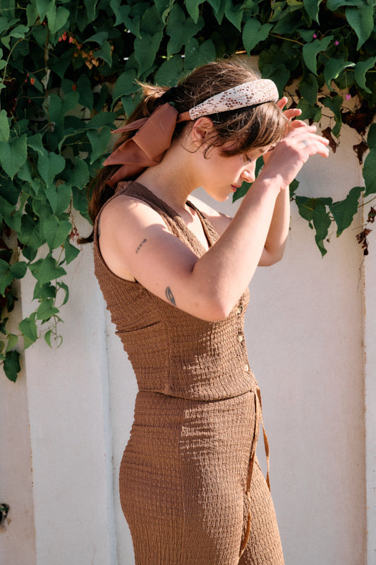 Venus Petite Crochet Headband – Mocha