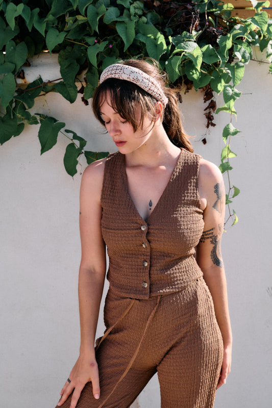 Venus Petite Crochet Headband – Mocha