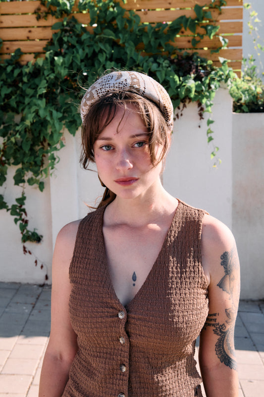 Venus Medium Crochet Headband – Mocha