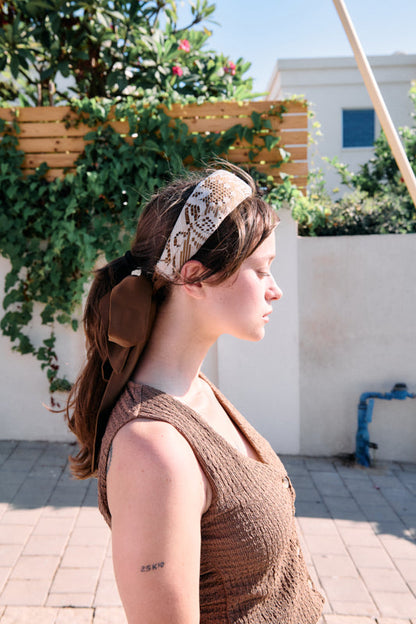 Venus Medium Crochet Headband – Mocha