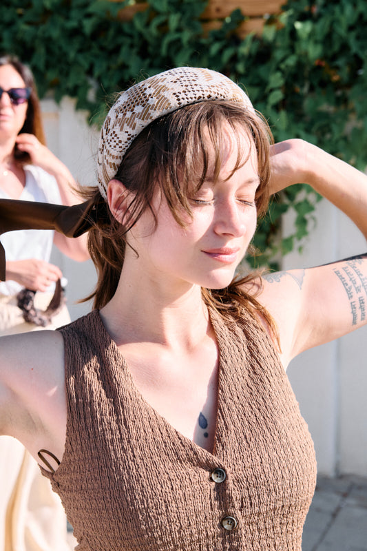 Venus Medium Crochet Headband – Mocha