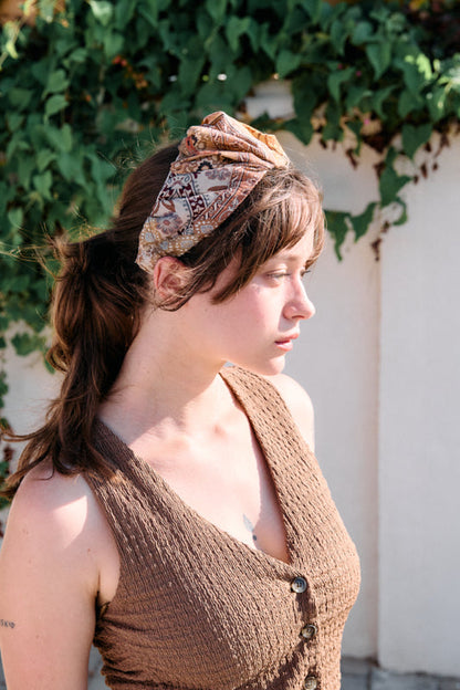 Celine Wide Headband – Sahara