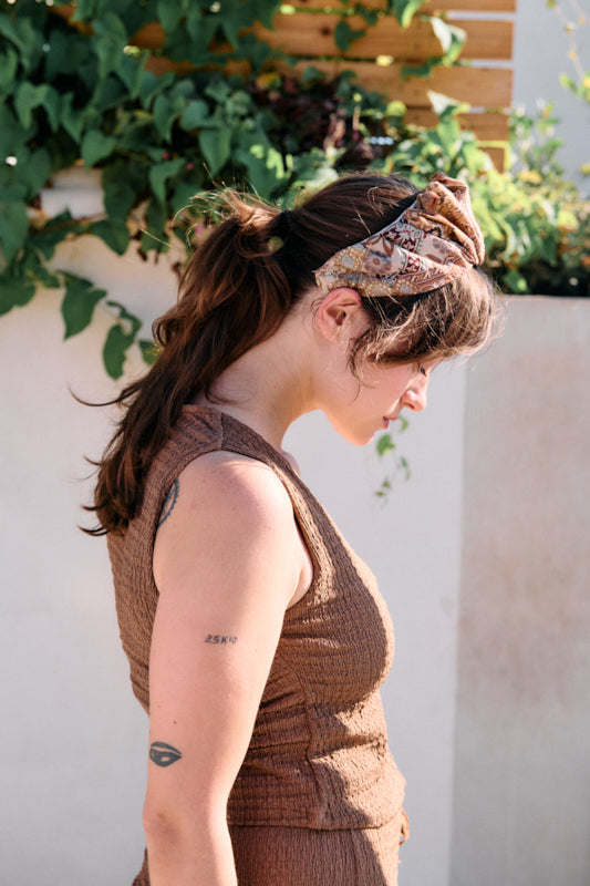 Celine Wide Headband – Sahara