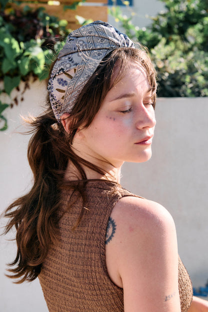 Celine Wide Headband – Azzurra