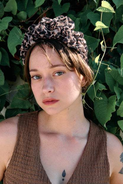 Renne Medium Headband – Dark Leopard