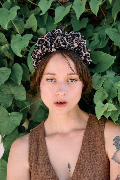 Renne Medium Headband – Dark Leopard