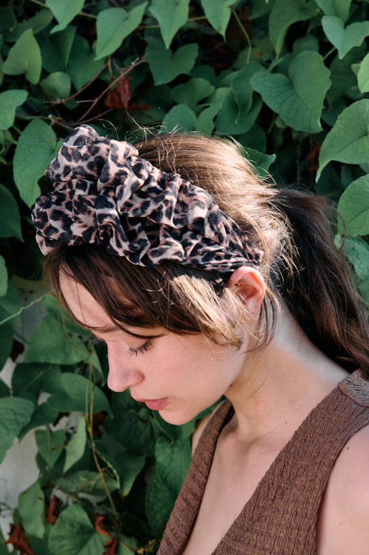 Renne Medium Headband – Dark Leopard