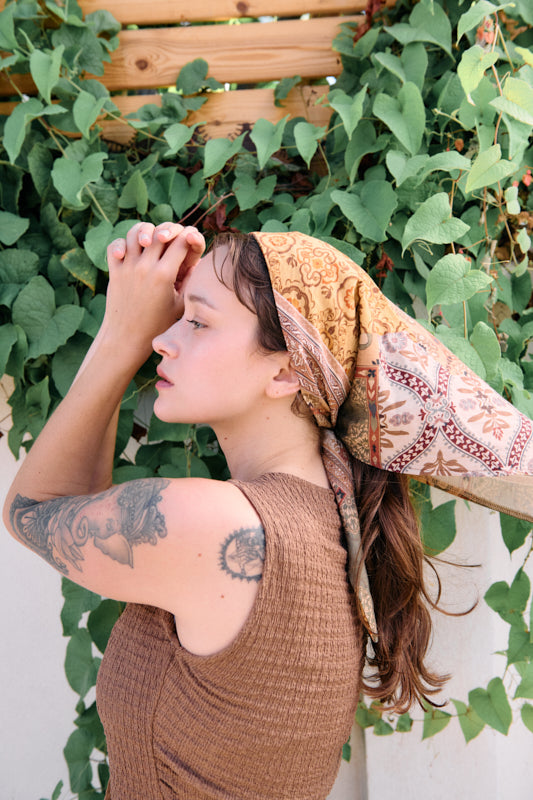 Tahalia Long Headband – Sahara