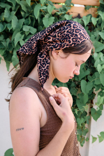 Tahalia Long Leopard Print Headband