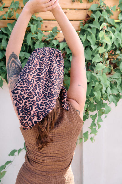 Tahalia Long Leopard Print Headband