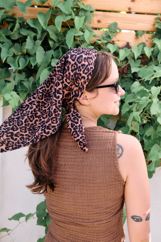 Tahalia Long Leopard Print Headband
