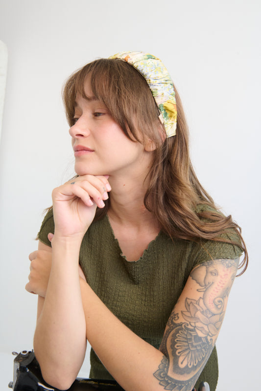 Mila Narrow Headband – Olive