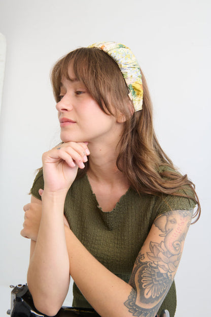 Mila Narrow Headband – Olive