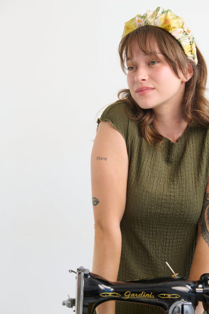 Jan Narrow Headband – Olive