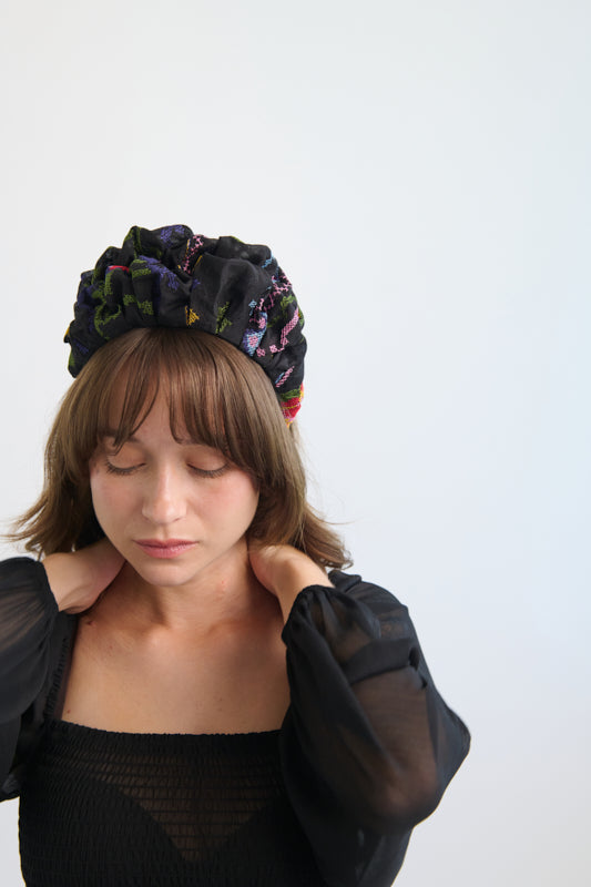 Nemesis Wide Headband – Black Cross