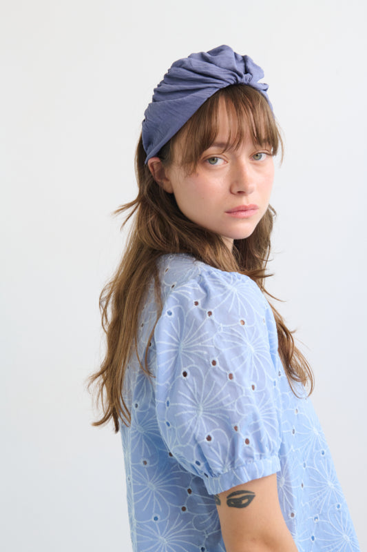 Celine Narrow Headband – Light Denim