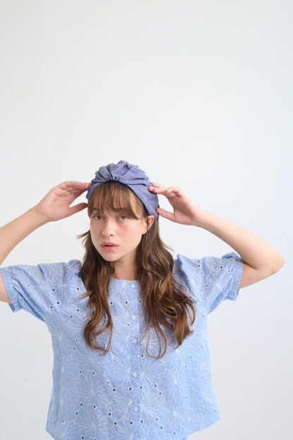 Celine Narrow Headband – Light Denim