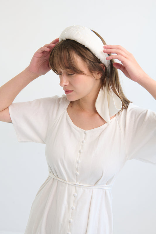Venus White Braided Headband