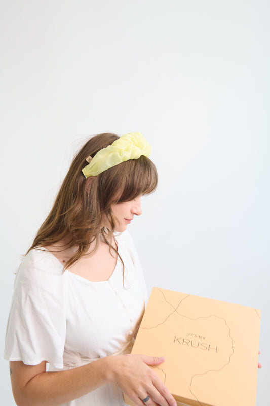 Renne Narrow Headband – Lime