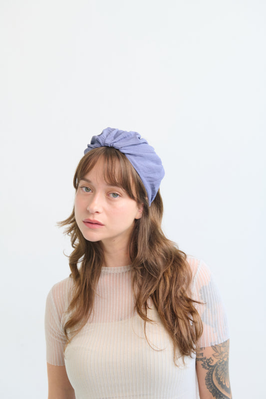 Celine Wide Headband – Light Denim