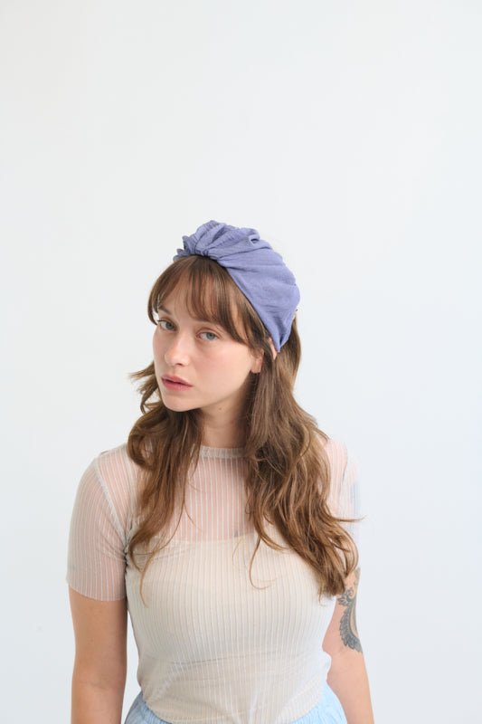 Celine Wide Headband – Light Denim