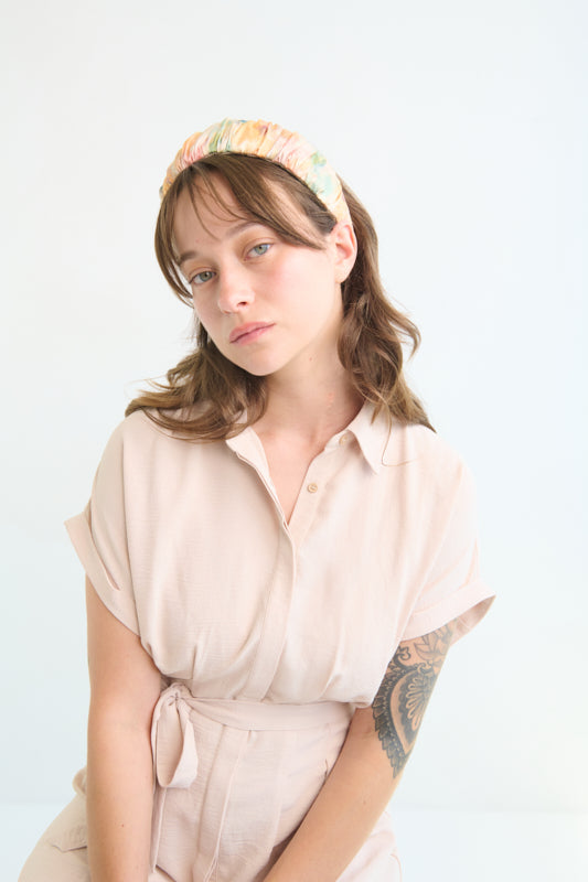 Mila Narrow Headband – Clay