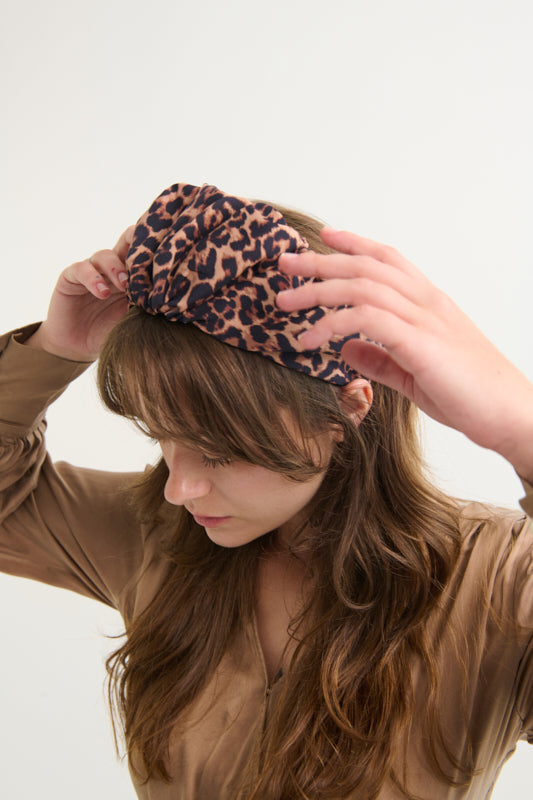 Celine Wide Headband – Leopard Print