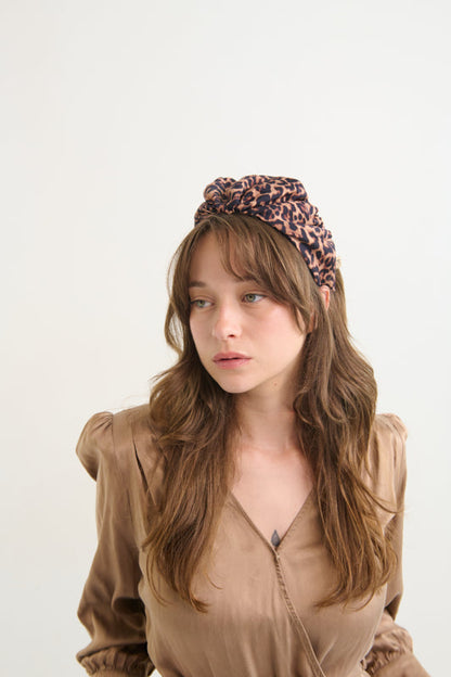 Celine Wide Headband – Leopard Print