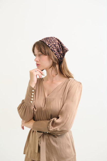 Tahalia Short Leopard Print Headband