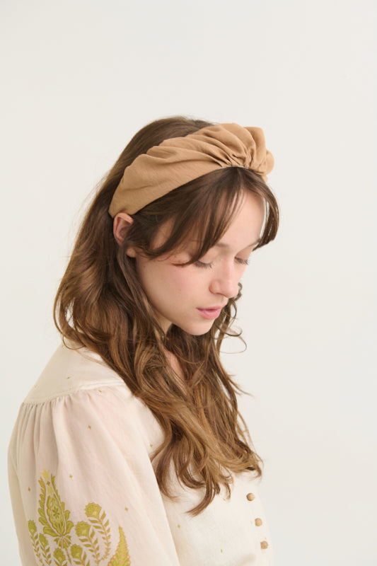 Celine Narrow Headband – Camel