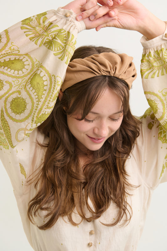 Celine Narrow Headband – Camel