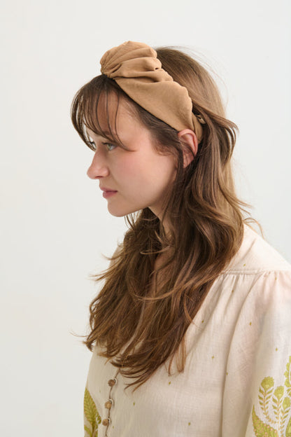 Celine Narrow Headband – Camel