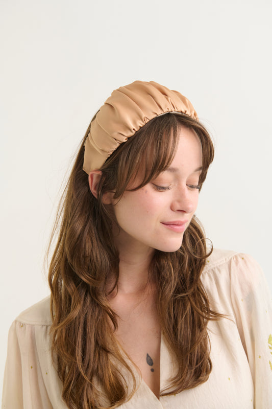 Mila Wide Headband – Wheat