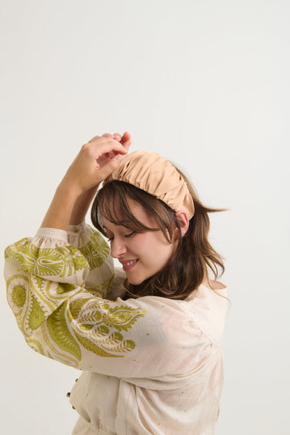 Mila Wide Headband – Wheat